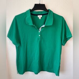 J. Crew Women’s Green Button Down Collared Polo Shirt
